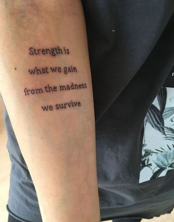 Quotes Forearm Tattoo For Men