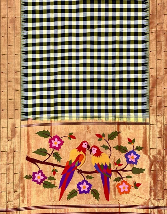 Munia Brocade Paithani - types of paithani saree