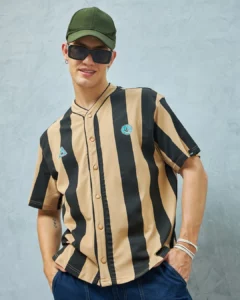 Brown tshirt combination for men 