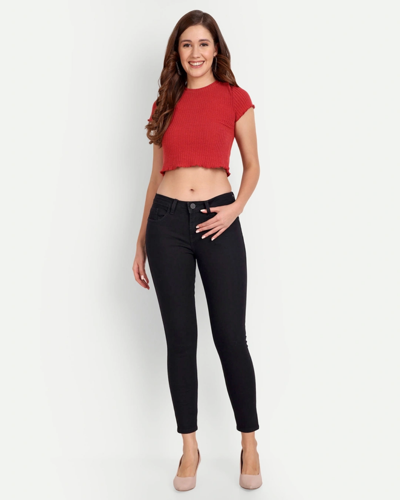 Women's Black Skinny Fit Jeans