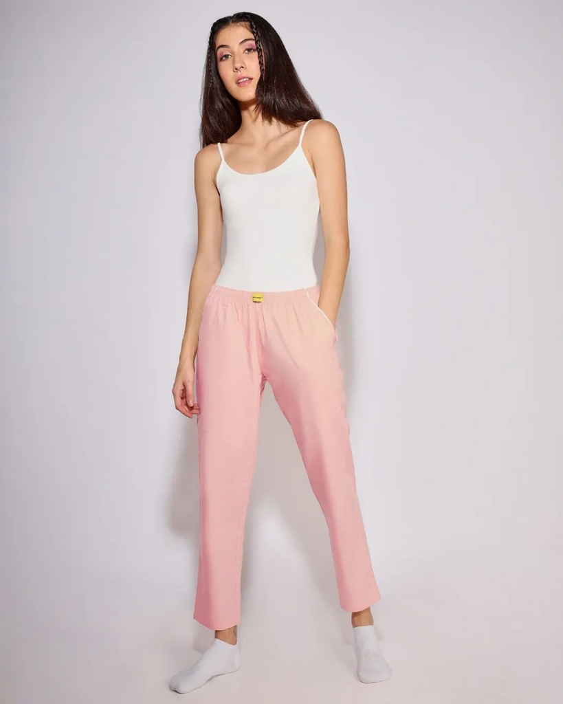 Women's Powder Pink Pyjama