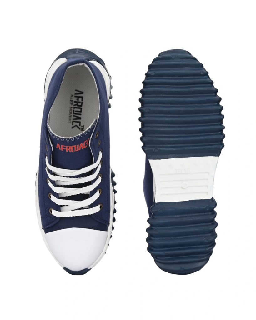 Women's Blue Color Blocked Hip Hop Casual Shoes