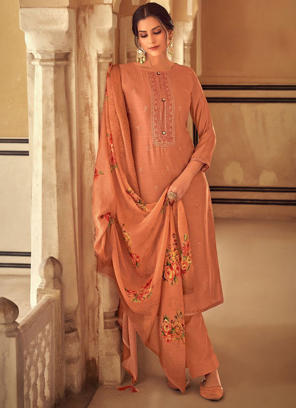 silk salwar suit design