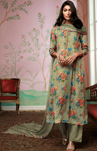 floral print salwar suit design