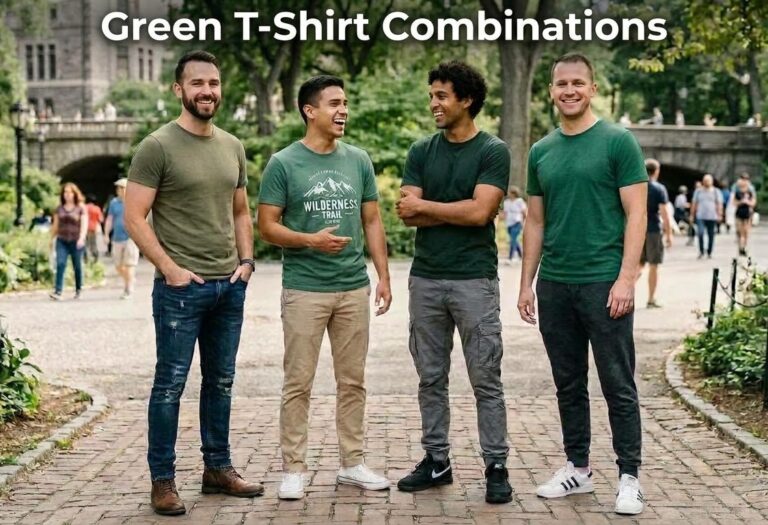 Green T Shirt Combination Pant: 8 Best Pairings For Men Green T shirt Combination