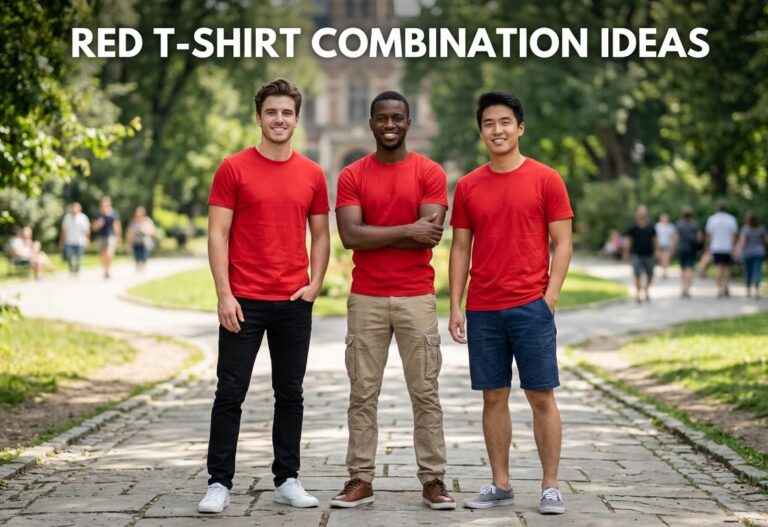 Red T shirt Combination