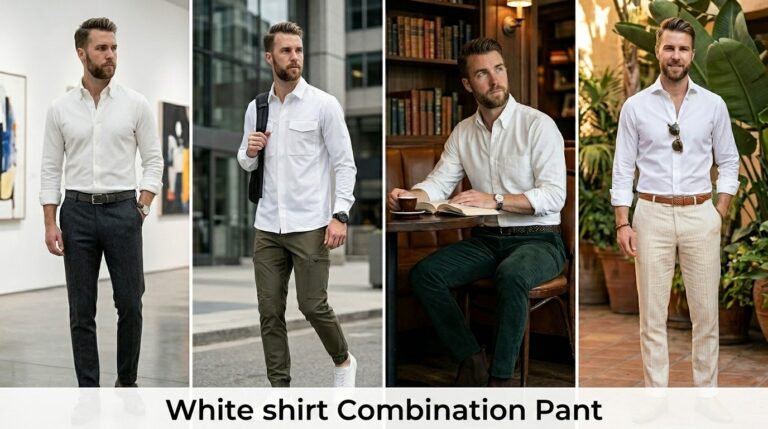 White shirt Combination pant