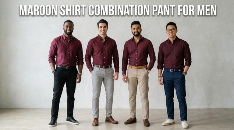 maroon shirt combination pant