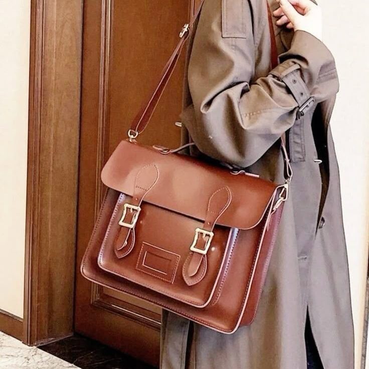 old money style brief case
