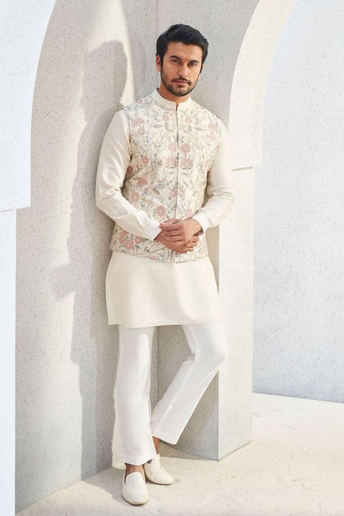 man wearing nehru jacket