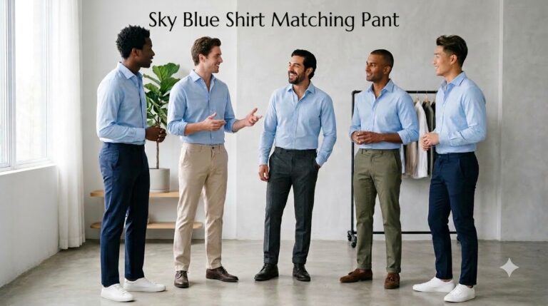 sky blue shirt matching pant