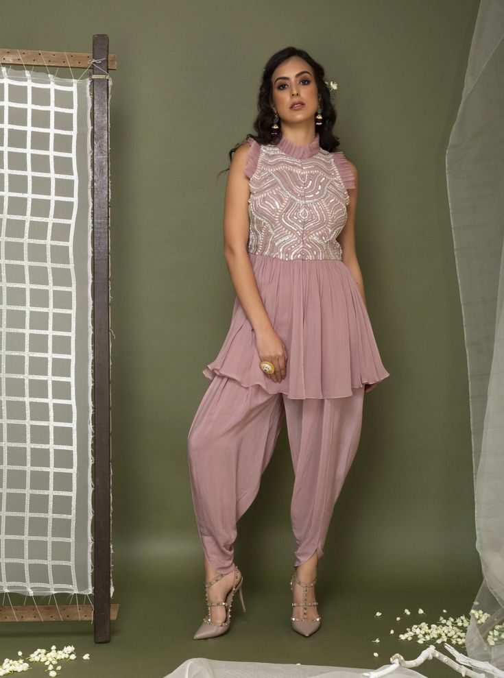 women dhoti style pants on diwali