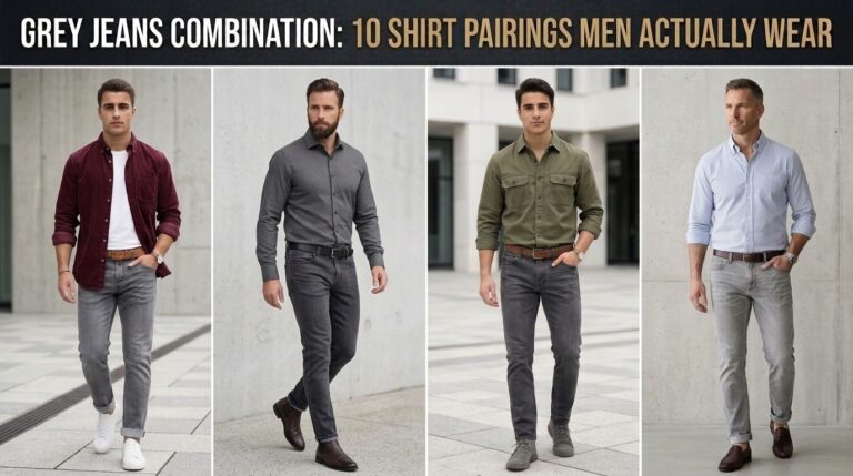 grey jeans combination