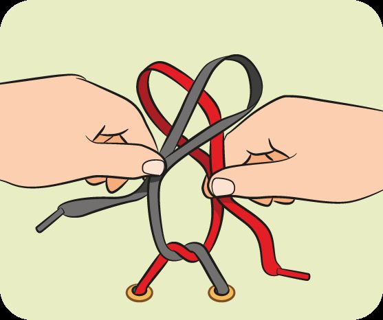bunny ears method to tie shoelace