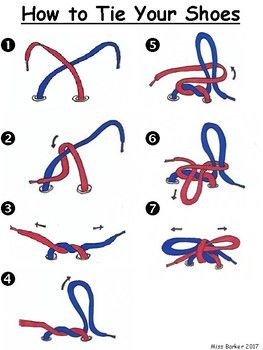 standard method to tie shoe lace