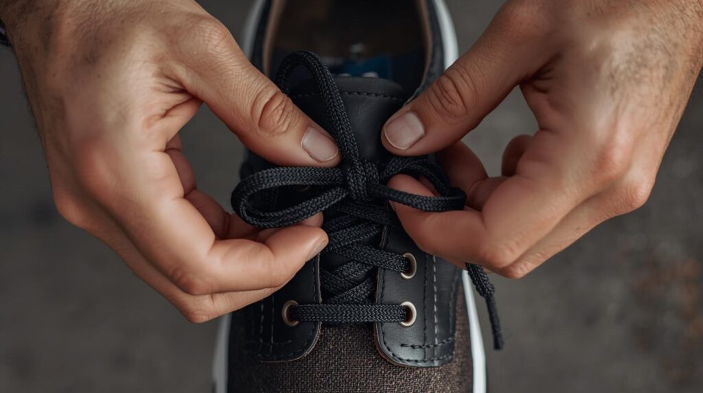 ian knot method to tie shoe lace