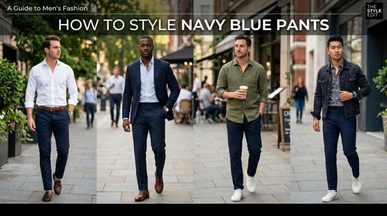 How to style navy blue pant