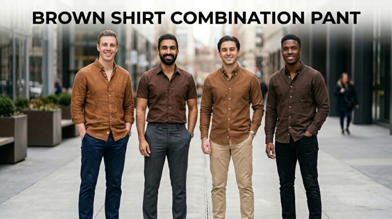 brown shirt combination pant