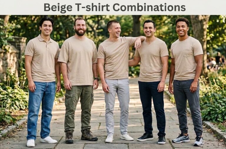 Beige T shirt Combinations