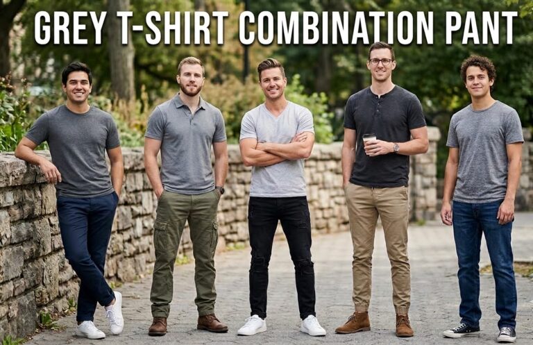grey t shirt combination pant