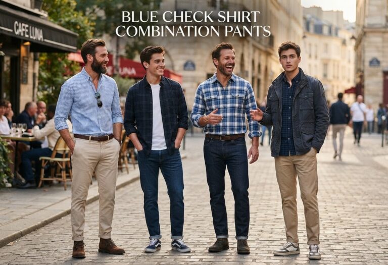 Blue Check Shirt Combination Pant