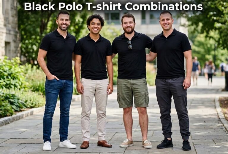 Black Polo T-Shirt Combination: 6 Easy Looks For Men Black Polo T-shirt Combination